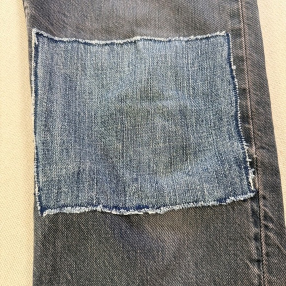 Levi's 501 Selvedge Denim Faded Black With Patch Knee 28 X 28 (25x32) 2015 - Picture 16 of 17